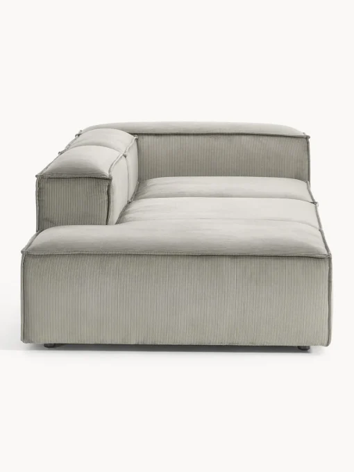 Sofás>Westwing Collection Diván modular de pana Lennon Pana gris