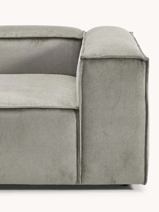 Sofás>Westwing Collection Diván modular de pana Lennon Pana gris