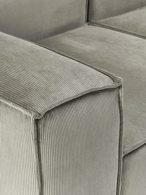 Sofás>Westwing Collection Diván modular de pana Lennon Pana gris