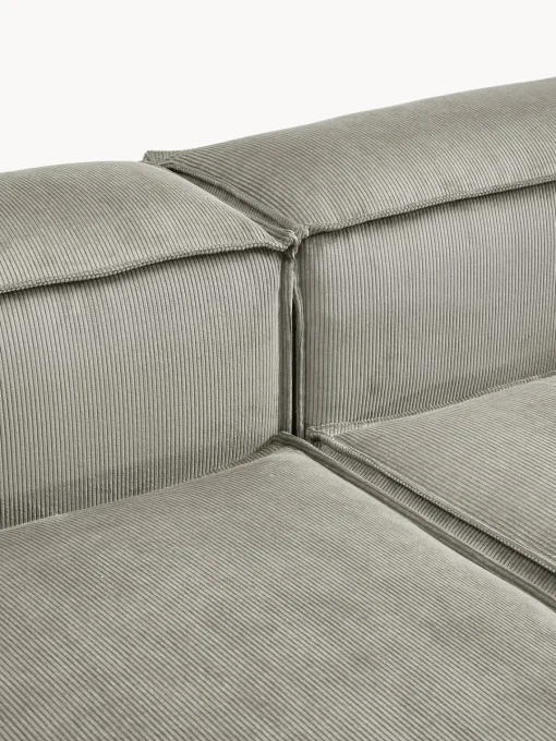 Sofás>Westwing Collection Diván modular de pana Lennon Pana gris