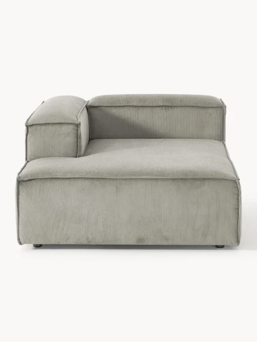 Sofás>Westwing Collection Diván modular de pana Lennon Pana gris