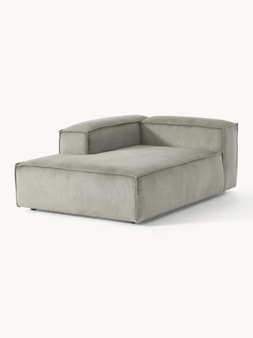 Sofás>Westwing Collection Diván modular de pana Lennon Pana gris