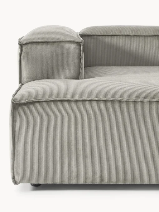 Sofás>Westwing Collection Diván modular de pana Lennon Pana gris