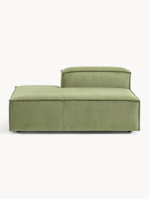 Sofás>Westwing Collection Diván modular de pana Lennon Pana verde oliva