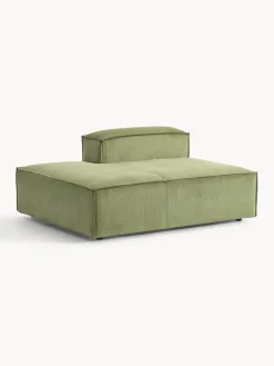 Sofás></noscript>Westwing Collection Diván modular de pana Lennon Pana verde oliva