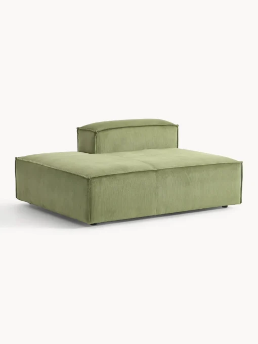 Sofás>Westwing Collection Diván modular de pana Lennon Pana verde oliva
