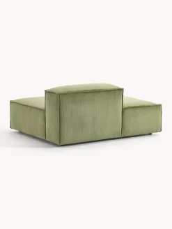 Sofás></noscript>Westwing Collection Diván modular de pana Lennon Pana verde oliva