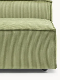 Sofás></noscript>Westwing Collection Diván modular de pana Lennon Pana verde oliva