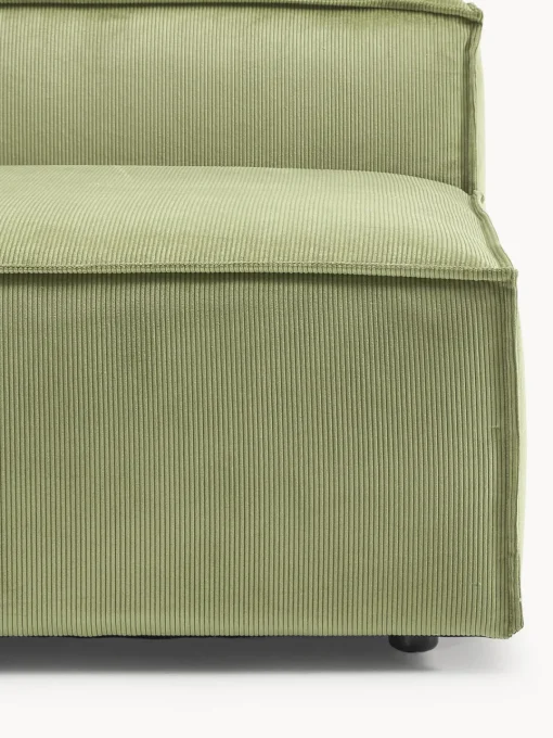 Sofás>Westwing Collection Diván modular de pana Lennon Pana verde oliva