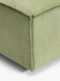 Sofás></noscript>Westwing Collection Diván modular de pana Lennon Pana verde oliva