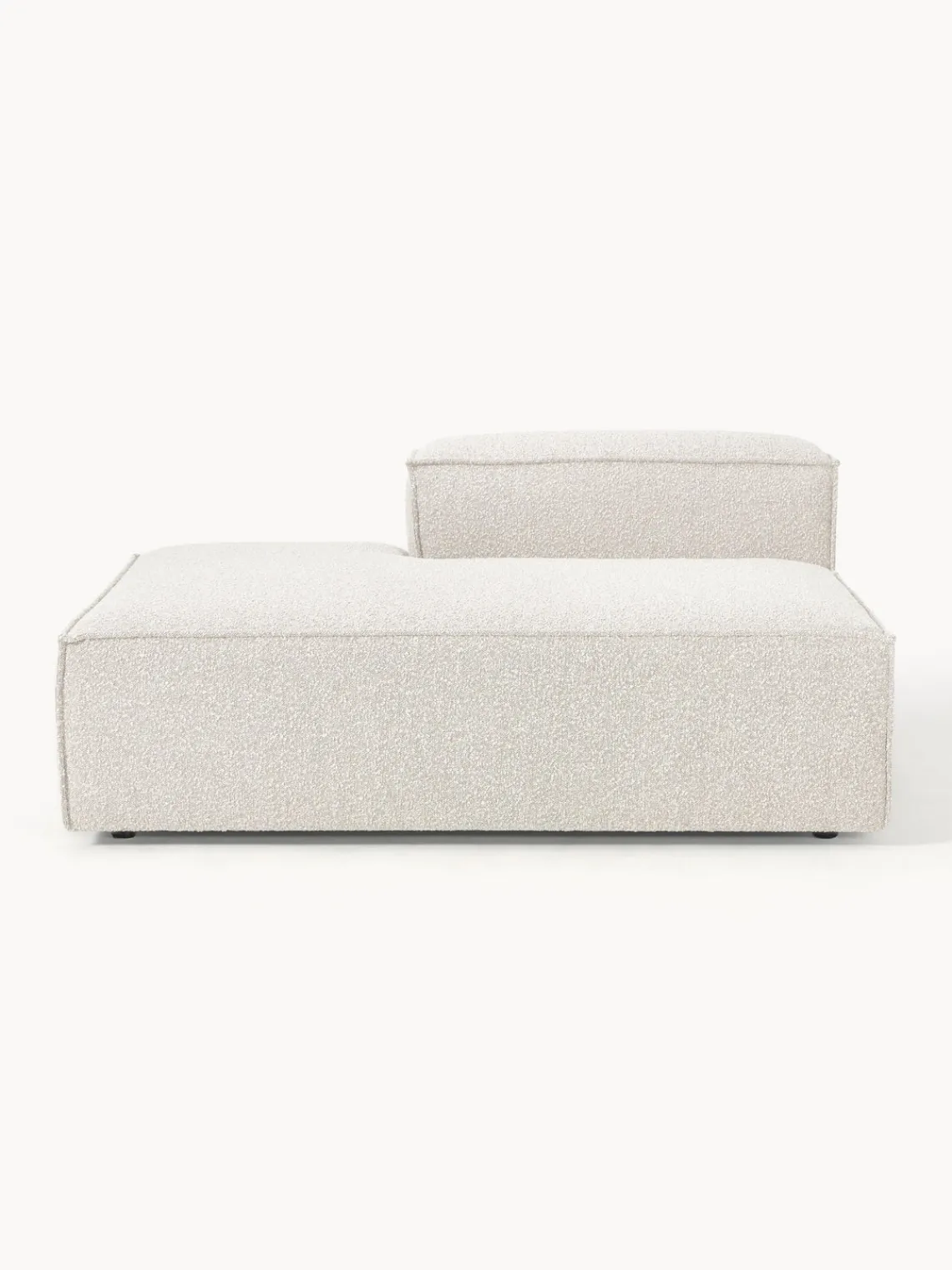 Sofás>Westwing Collection Diván modular en tejido bouclé Lennon Bouclé blanco Off White