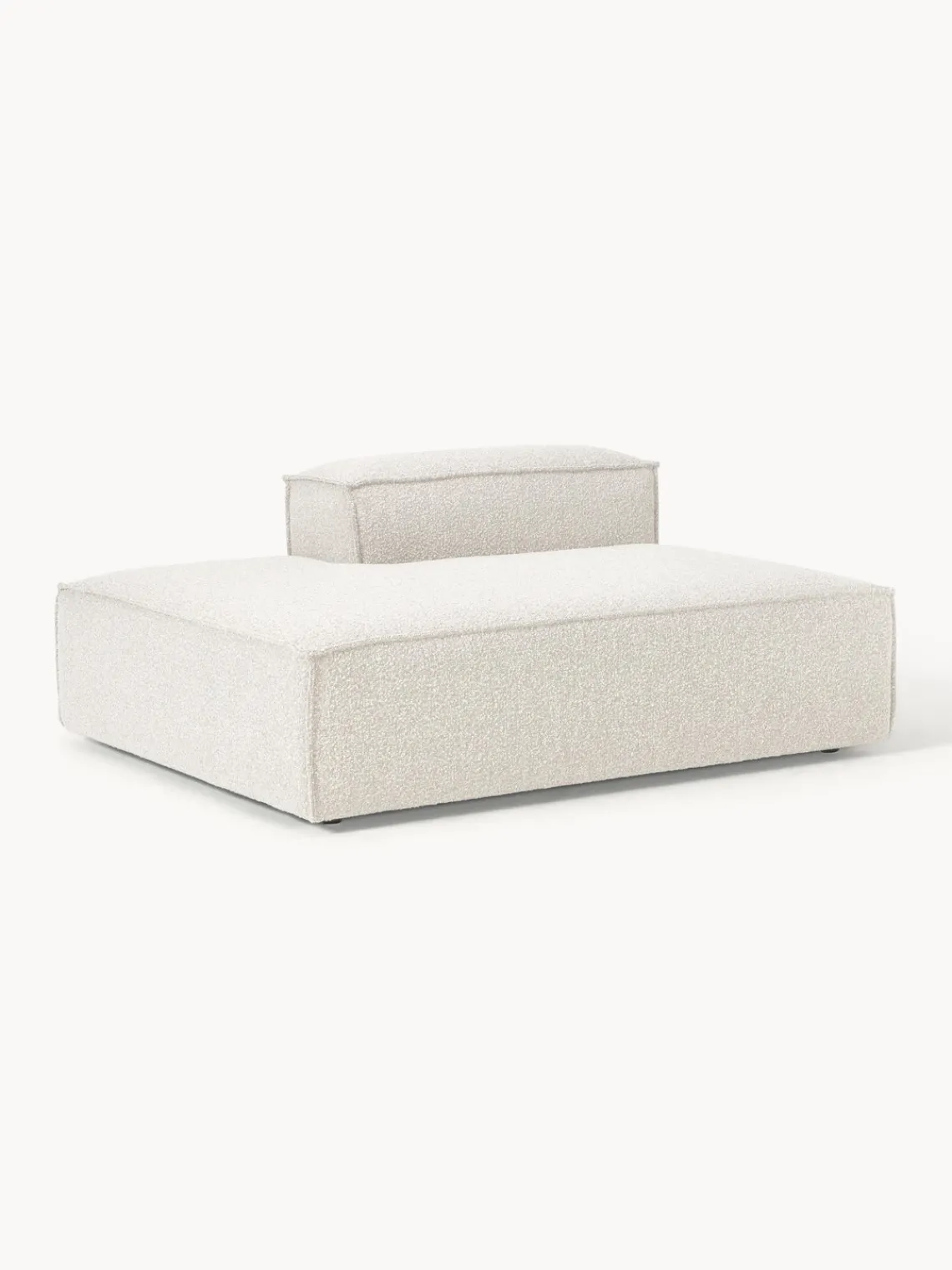 Sofás>Westwing Collection Diván modular en tejido bouclé Lennon Bouclé blanco Off White