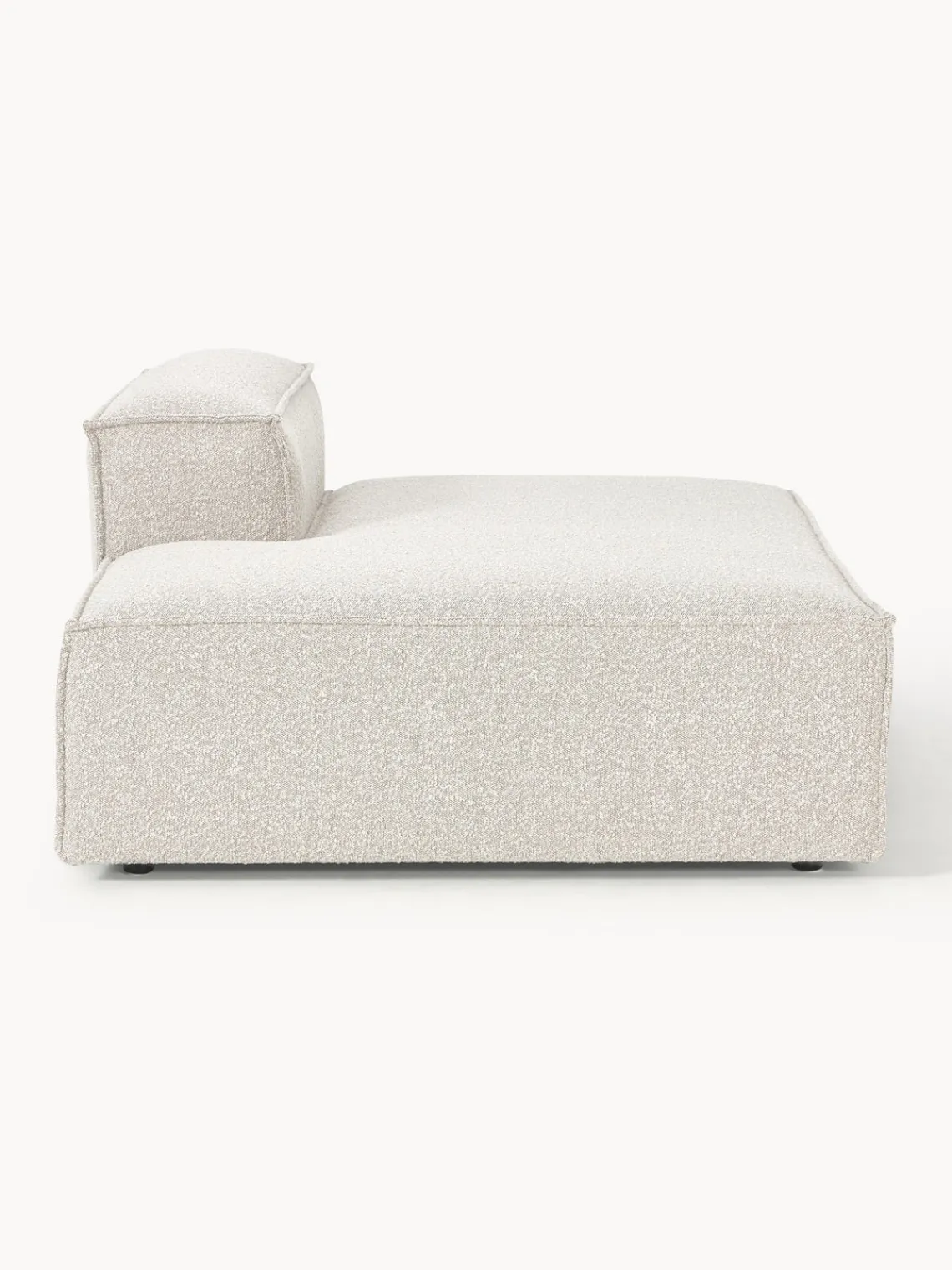 Sofás>Westwing Collection Diván modular en tejido bouclé Lennon Bouclé blanco Off White