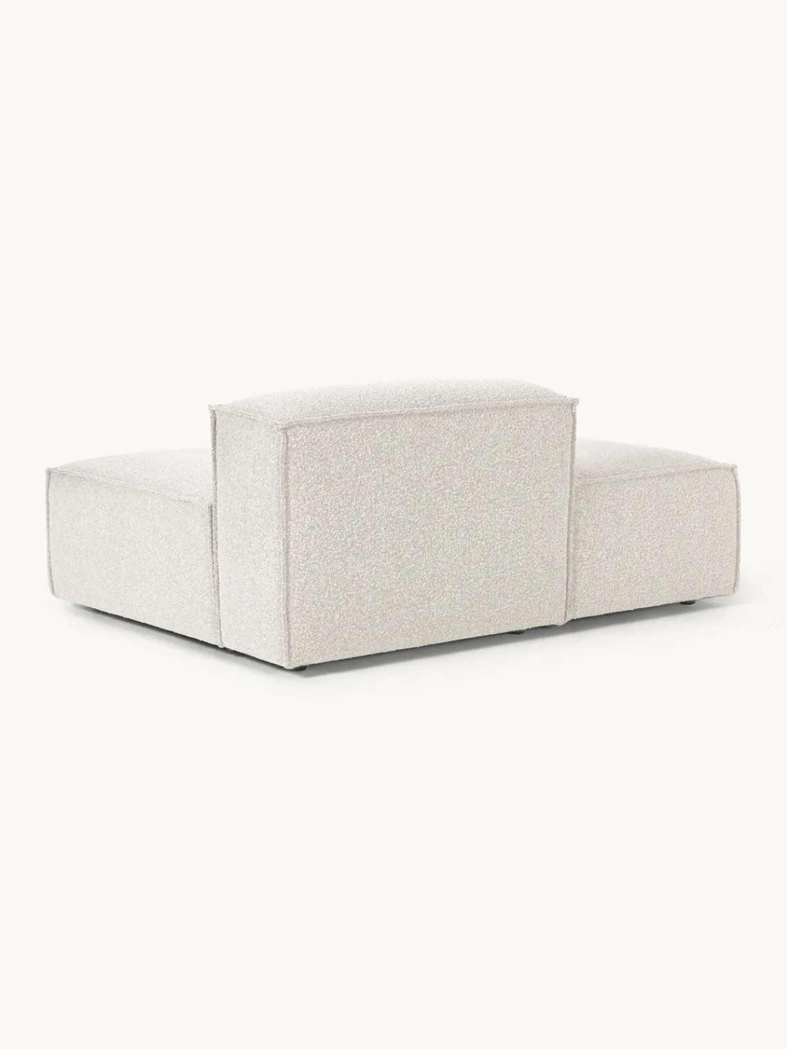 Sofás>Westwing Collection Diván modular en tejido bouclé Lennon Bouclé blanco Off White