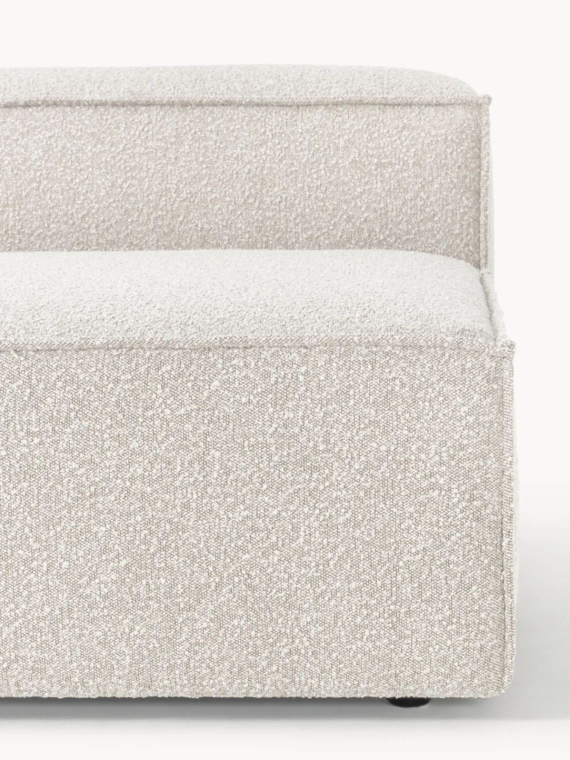 Sofás>Westwing Collection Diván modular en tejido bouclé Lennon Bouclé blanco Off White