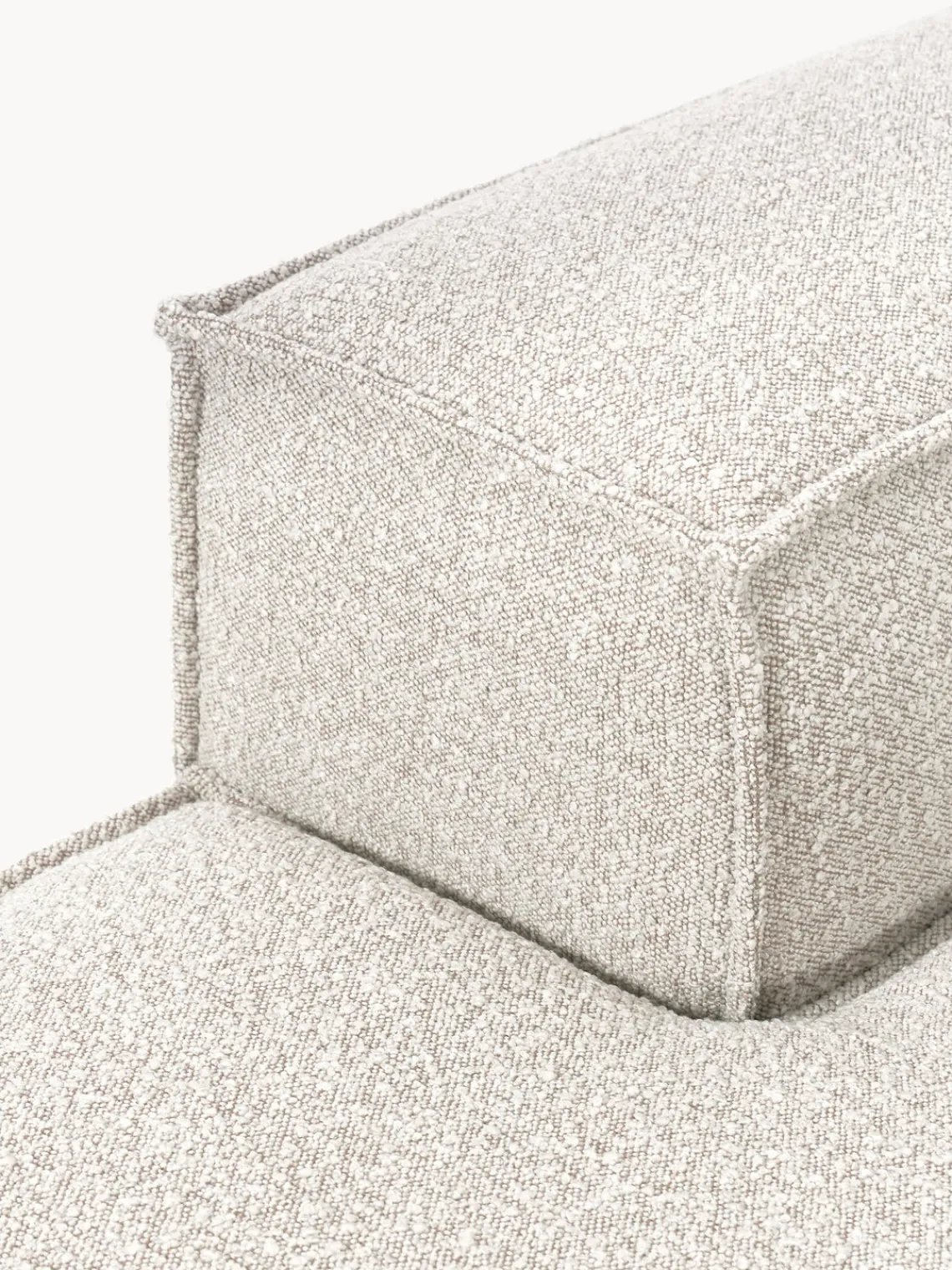 Sofás>Westwing Collection Diván modular en tejido bouclé Lennon Bouclé blanco Off White