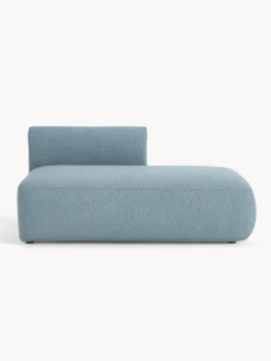 Sofás>Westwing Collection Diván modular en tejido bouclé Sofia Bouclé azul