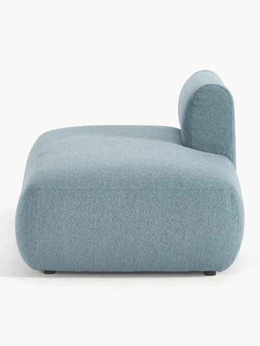 Sofás>Westwing Collection Diván modular en tejido bouclé Sofia Bouclé azul