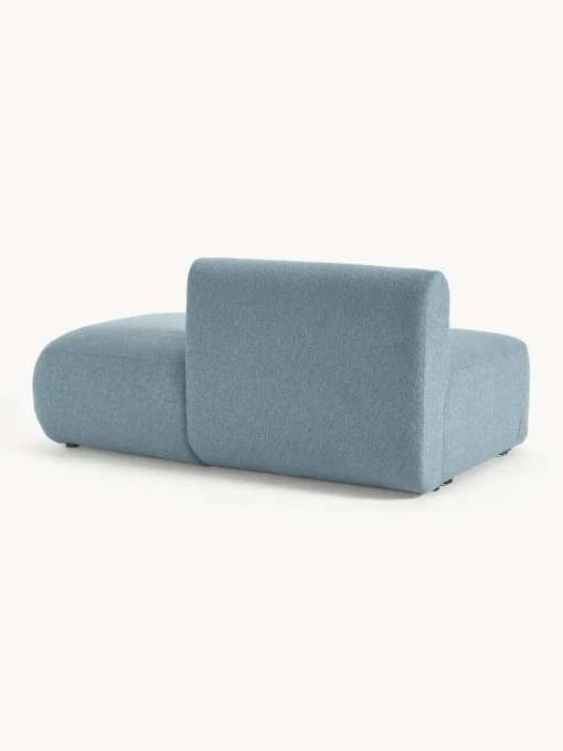 Sofás>Westwing Collection Diván modular en tejido bouclé Sofia Bouclé azul