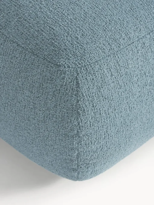 Sofás>Westwing Collection Diván modular en tejido bouclé Sofia Bouclé azul