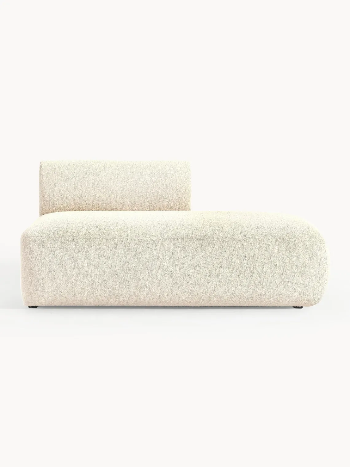 Sofás>Westwing Collection Diván modular en tejido bouclé Sofia Bouclé blanco Off White