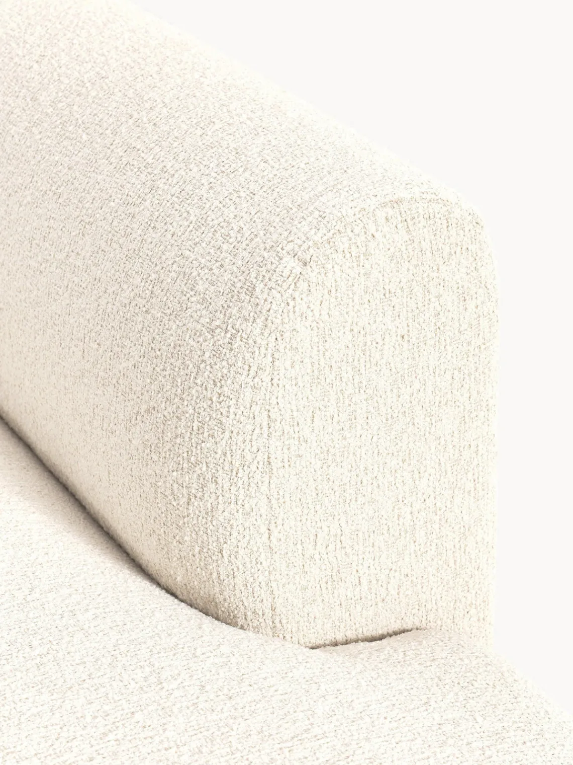 Sofás>Westwing Collection Diván modular en tejido bouclé Sofia Bouclé blanco Off White