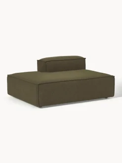 Sofás></noscript>Westwing Collection Diván modular en tejido bouclé Lennon Bouclé verde oliva