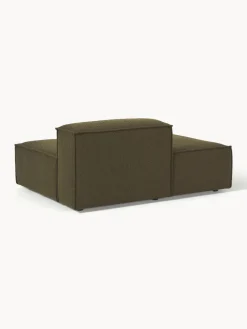 Sofás></noscript>Westwing Collection Diván modular en tejido bouclé Lennon Bouclé verde oliva
