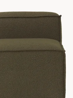 Sofás></noscript>Westwing Collection Diván modular en tejido bouclé Lennon Bouclé verde oliva
