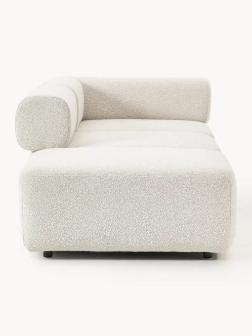 Sofás>Westwing Collection Diván modular en tejido bouclé Anton Bouclé blanco Off White