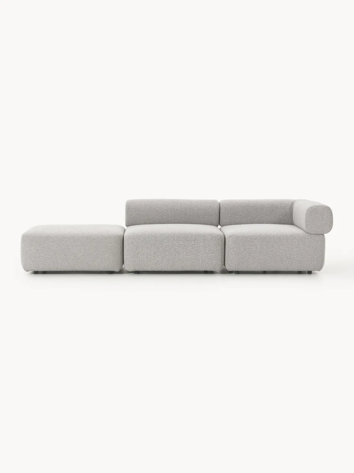 Sofás>Westwing Collection Diván modular en tejido bouclé Anton Bouclé taupe