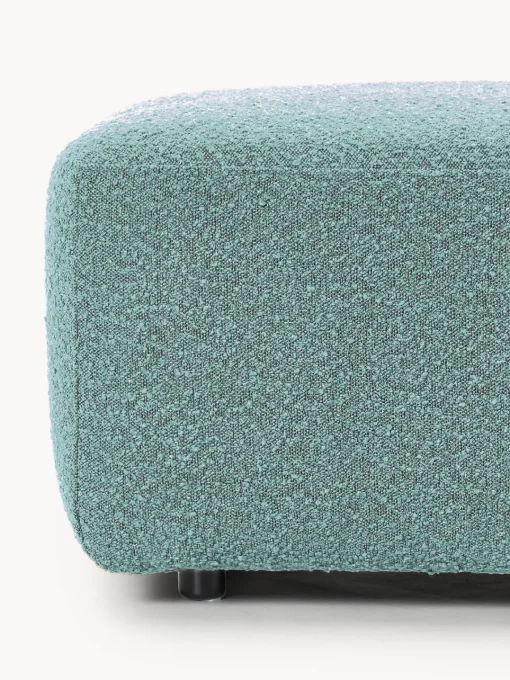 Sofás>Westwing Collection Diván modular en tejido bouclé Anton Bouclé verde turquesa