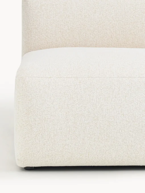 Sofás>Westwing Collection Diván modular en tejido bouclé Sofia Bouclé jaspeado, blanco crema