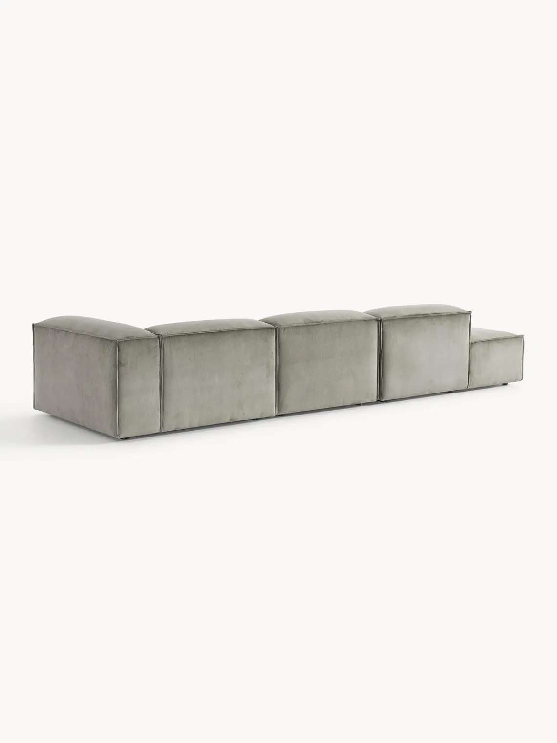 Sofás>Westwing Collection Diván modular grande de pana Lennon Pana gris