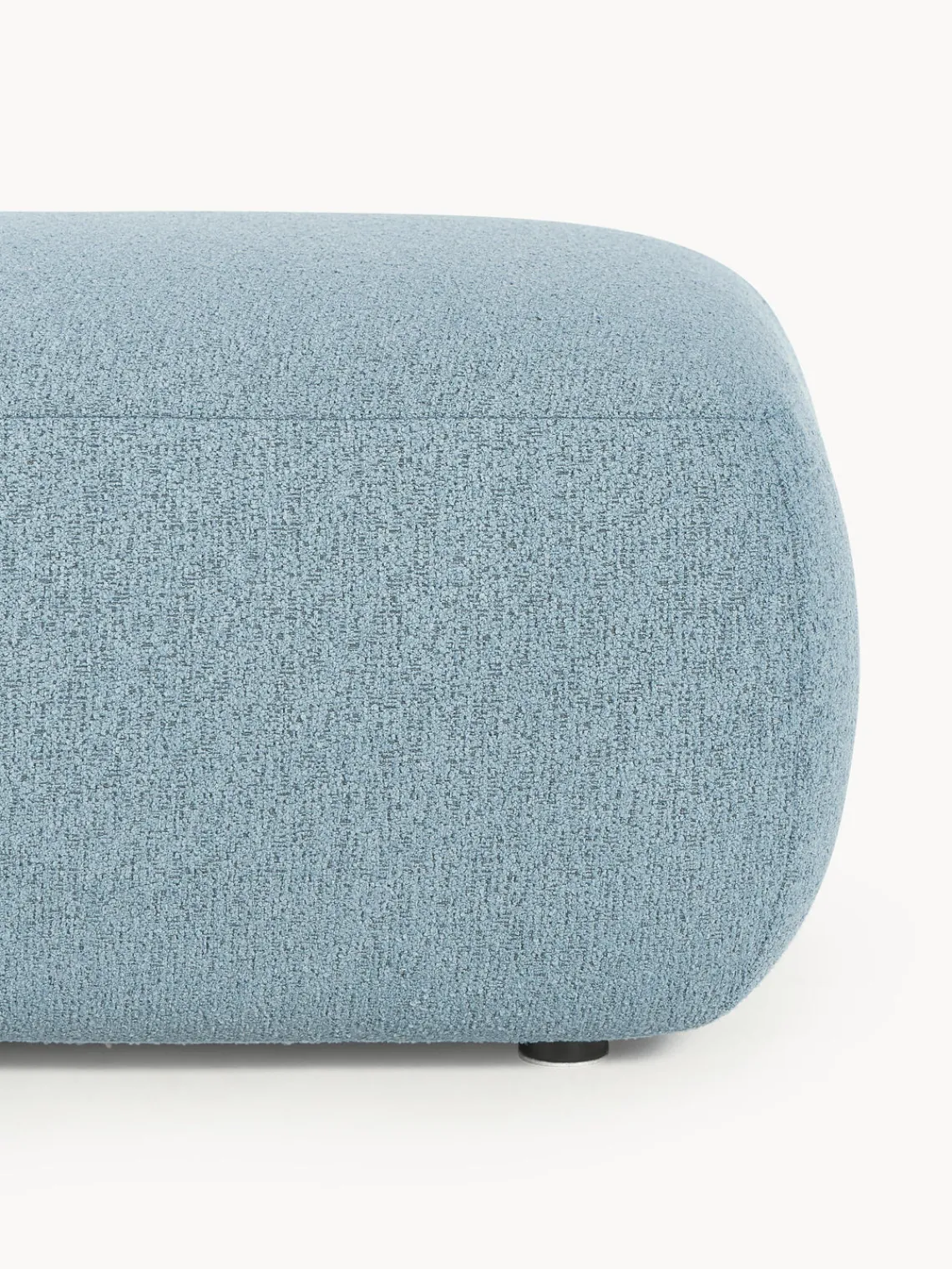 Sofás>Westwing Collection Diván modular grande en tejido bouclé Sofia Bouclé azul