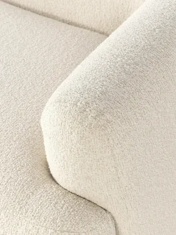 Sofás></noscript>Westwing Collection Diván modular grande en tejido bouclé Sofia Bouclé blanco Off White