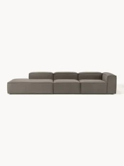 Sofás>Westwing Collection Diván modular grande en tejido bouclé Lennon Bouclé greige