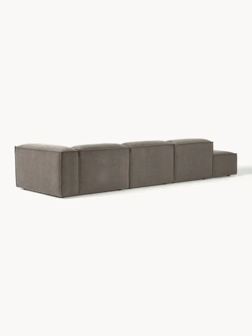 Sofás>Westwing Collection Diván modular grande en tejido bouclé Lennon Bouclé greige