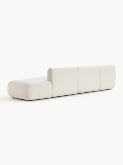 Sofás></noscript>Westwing Collection Diván modular grande en tejido bouclé Sofia Bouclé jaspeado, blanco crema