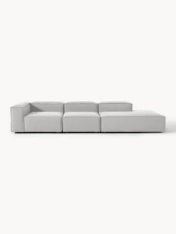 Sofás>Westwing Collection Diván modular grande Lennon Tejido gris