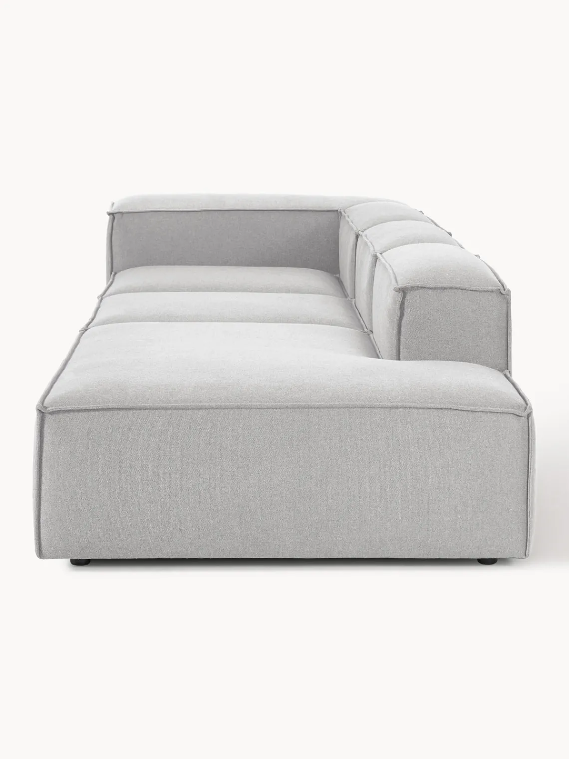 Sofás>Westwing Collection Diván modular grande Lennon Tejido gris