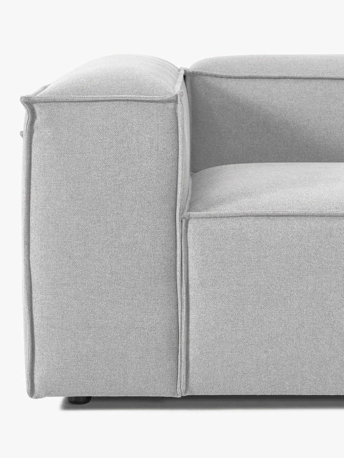 Sofás>Westwing Collection Diván modular grande Lennon Tejido gris