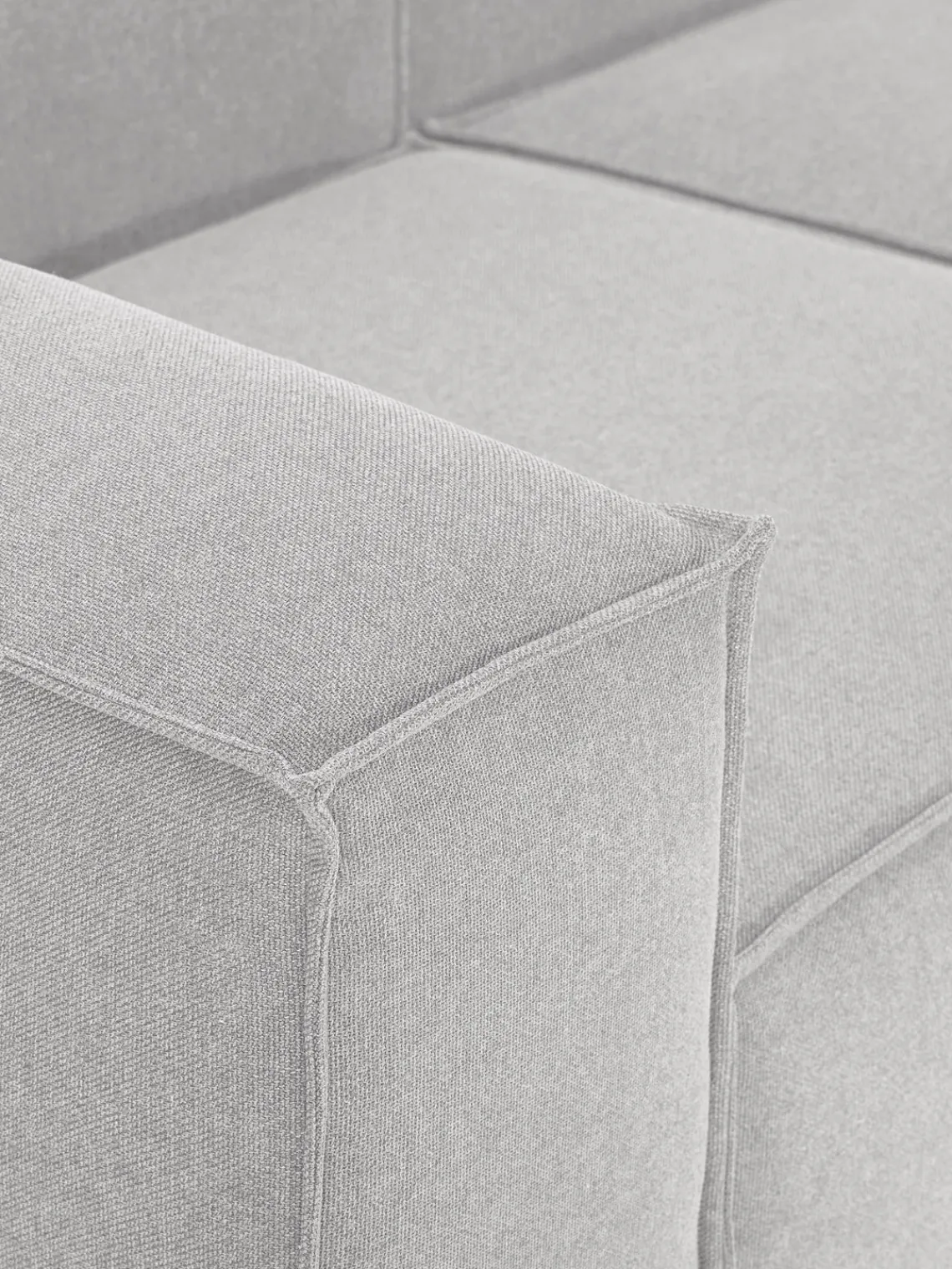 Sofás>Westwing Collection Diván modular grande Lennon Tejido gris