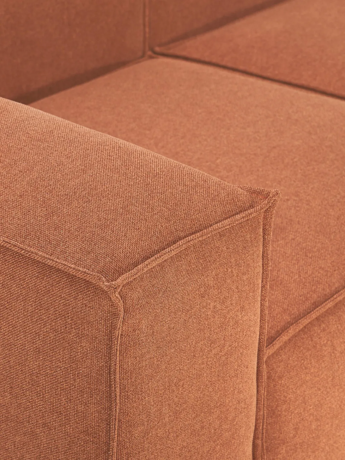 Sofás>Westwing Collection Diván modular Lennon Tejido terracota