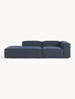 Sofás>Westwing Collection Diván modular Lennon Tejido azul oscuro