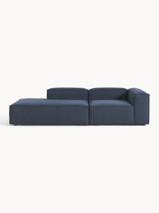 Sofás>Westwing Collection Diván modular Lennon Tejido azul oscuro