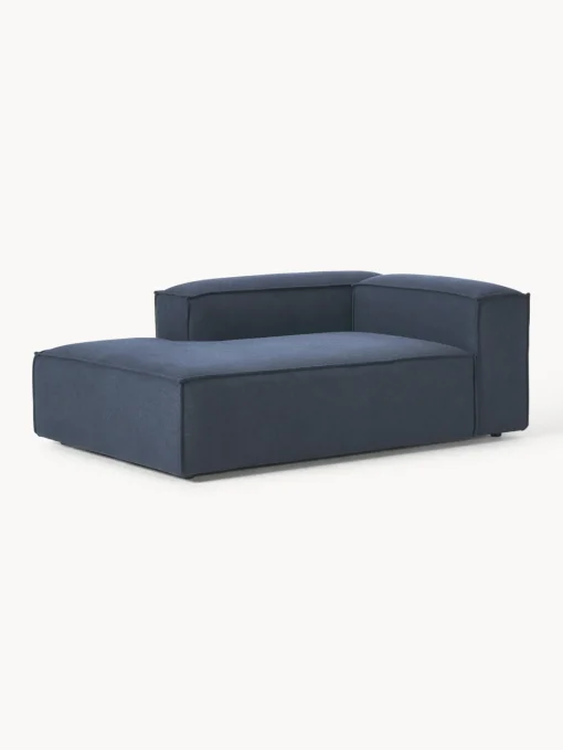 Sofás>Westwing Collection Diván modular Lennon Tejido azul oscuro
