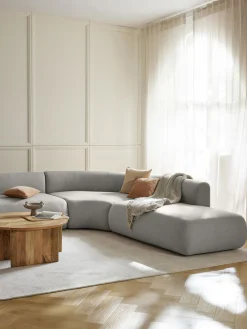 Sofás>Westwing Collection Diván modular Sofia Tejido grueso gris