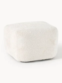 Outlet Diván puf de borreguillo bouclé Wolke Reposapiés|Sofás
