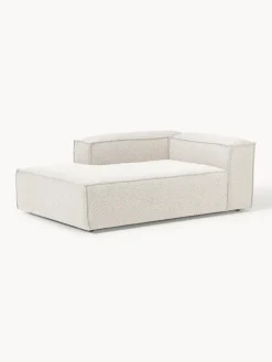 Sofás>Westwing Collection Diván rinconero modular en tejido bouclé Lennon Bouclé blanco Off White